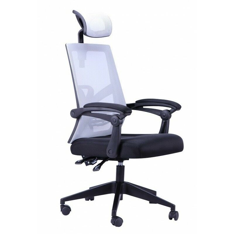 

Sillón de oficina con cabezal Ringo Gris claro - Negro