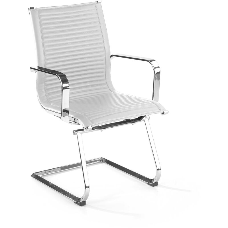 

Sillón de oficina Croma, marco de acero, Patín Blanco - blanco