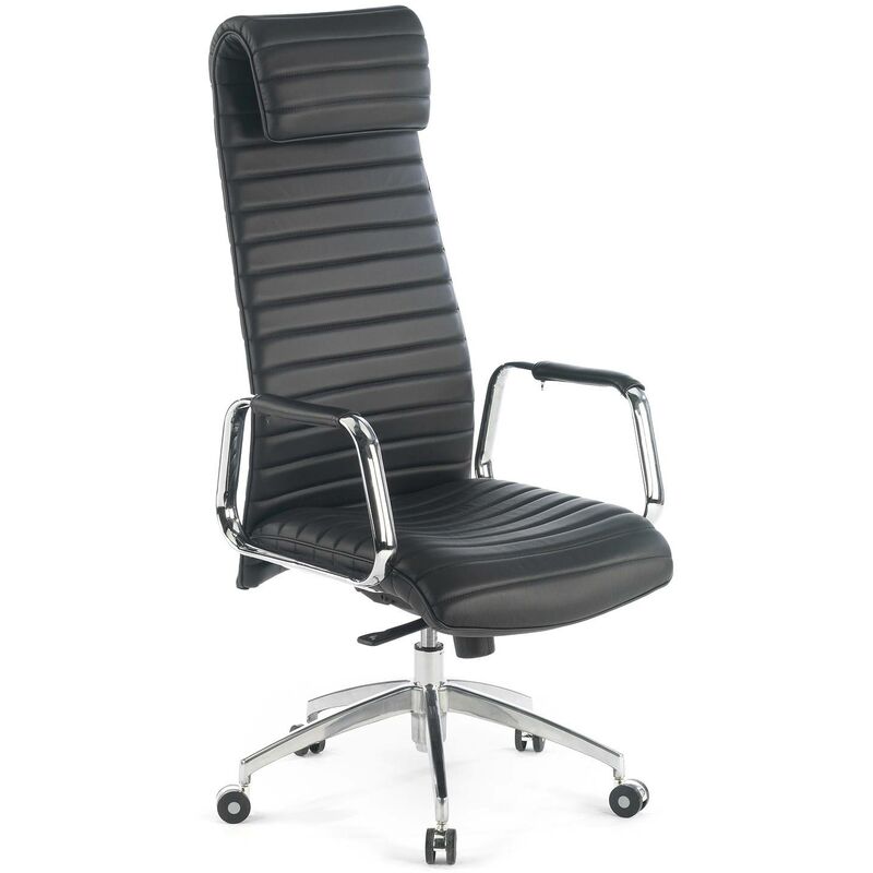 

Sillón de oficina Jaguar, reposacacabezas, Ecopiel Negro - negro