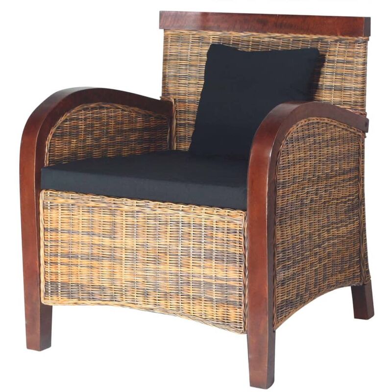 

Sillón de ratán tejido a mano - Marrón