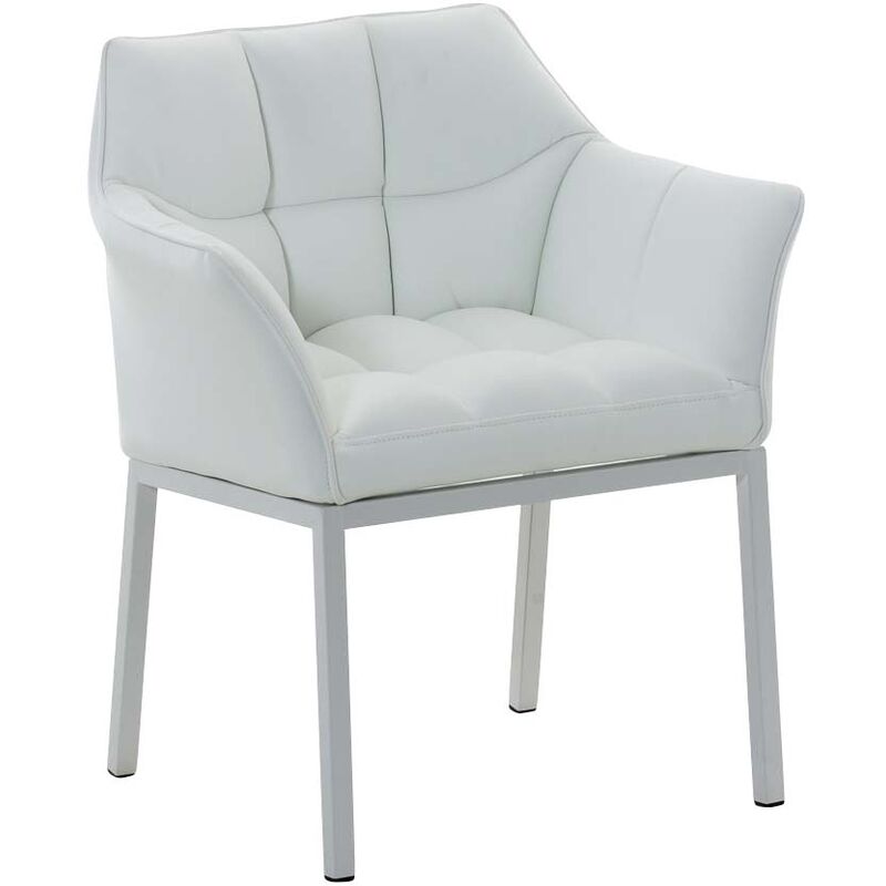 

Rogal - Sillón de salón octavia en estilo chesterfield blanco,blanco