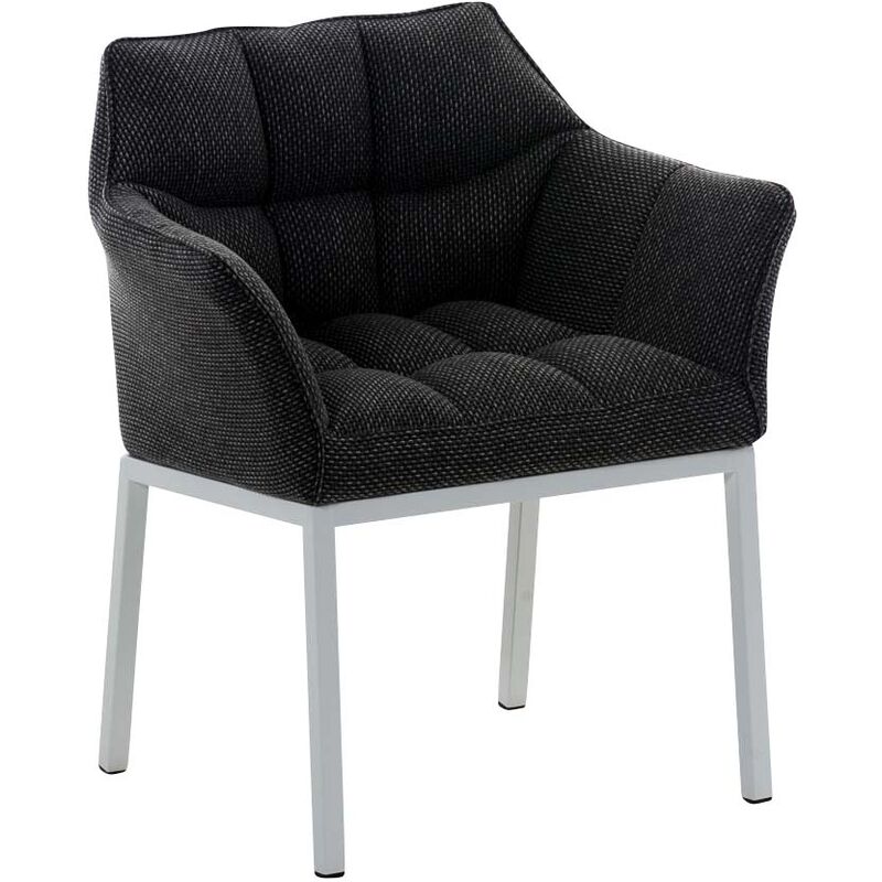 

Rogal - Sillón de salón octavia en tela gris titanio,blanco