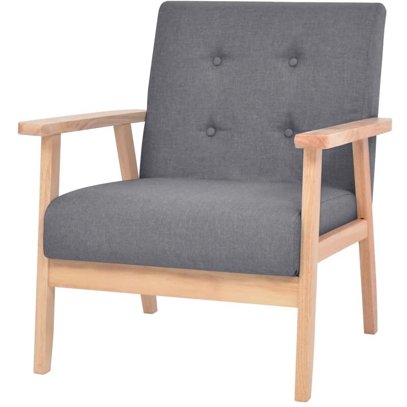 

Sillón de tela gris oscuro - Gris