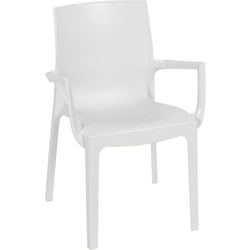 

Sillón EMY, apilable, polipropileno blanco