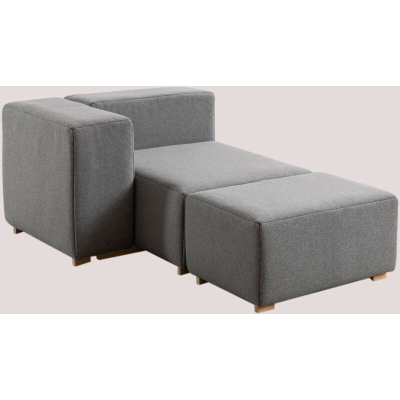 

Sklum - Sillón Modular Chaise Longue con 1 Reposabrazos Robert Gris