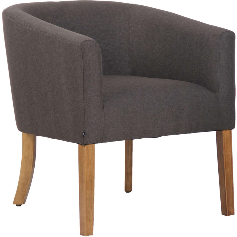 

CLP - Sillón Nemea tapizado en tela Gris oscuro Antigüo claro
