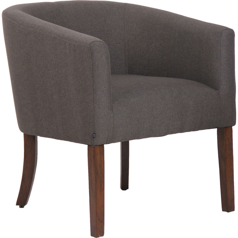 

CLP - Sillón Nemea tapizado en tela Gris oscuro Antigüo