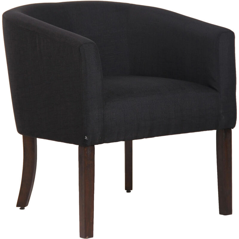 

CLP - Sillón Nemea tapizado en tela Negro Antigüo