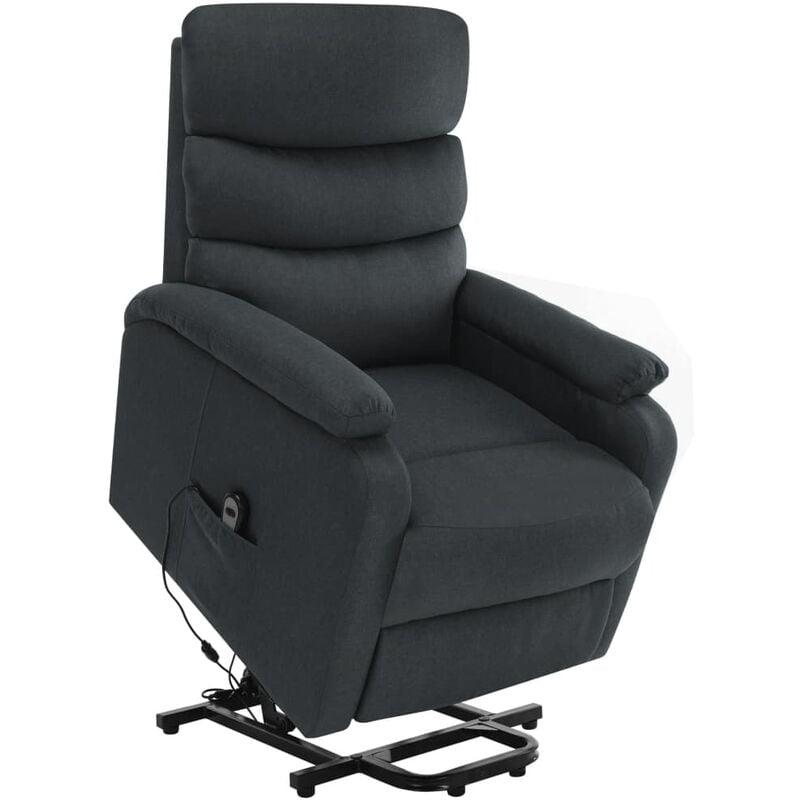 

Sillón reclinable de masaje de tela gris oscuro - Gris