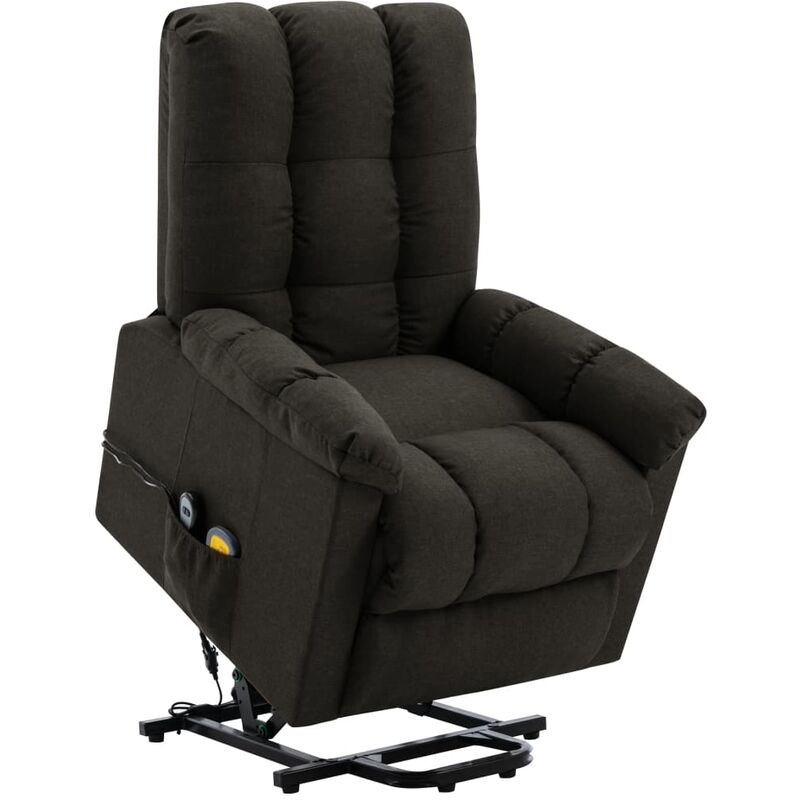 

Youthup - Sillón reclinable de masaje de tela marrón oscuro - Marrón