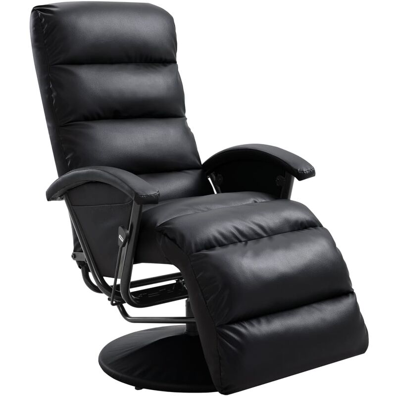 

Sillón reclinable para TV de cuero sintético negro - Negro