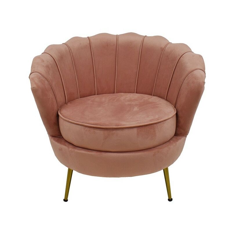 

Sillón rosmari, tapizado velvet rosa - Rogal