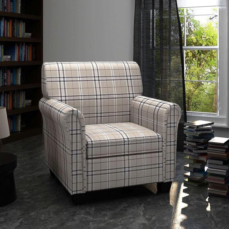 

Sillón sofá con asiento acolchado de color crema - Crema