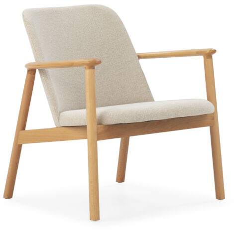 Sillon 70,5X73X72 Madera Natural/Tela Gris