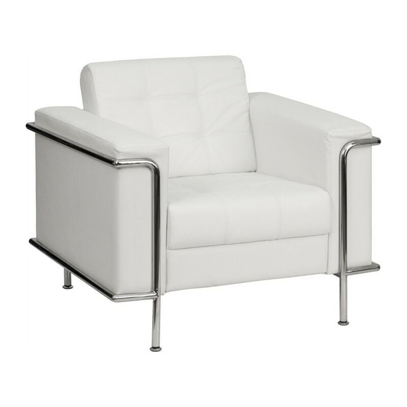 

Sillón AEDEA, similpiel blanca