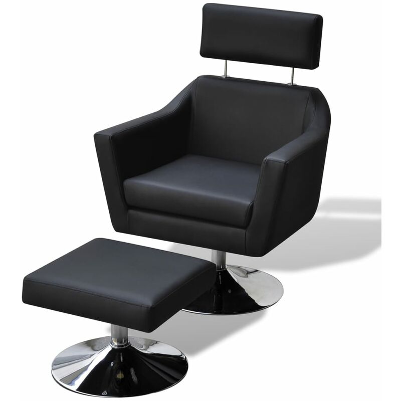

Sillón para la TV de Cuero Sintético Negro - Negro - Vidaxl