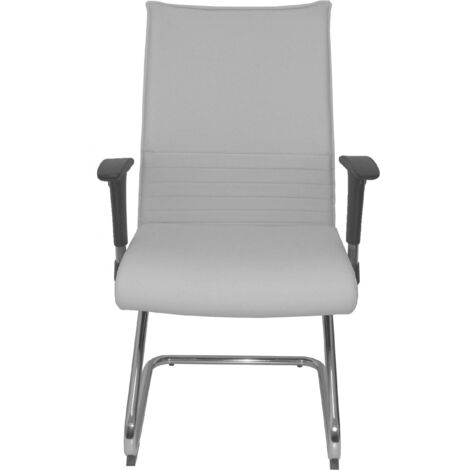 Sillón Albacete confidente patín similpiel blanco