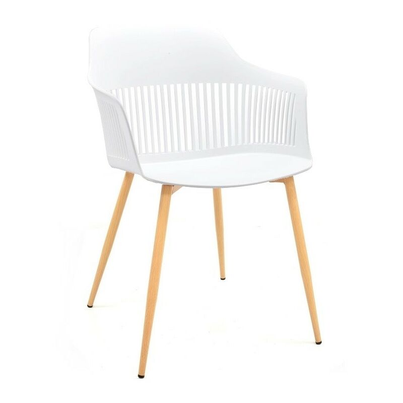 

Sillón ALCAZABA, metal, polipropileno blanco