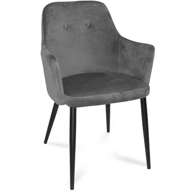 

Sillón Alfy Black Gris Alfy Velvet Ancho: 57 Cm X Largo: 56 Cm X Alto: 87 Cm