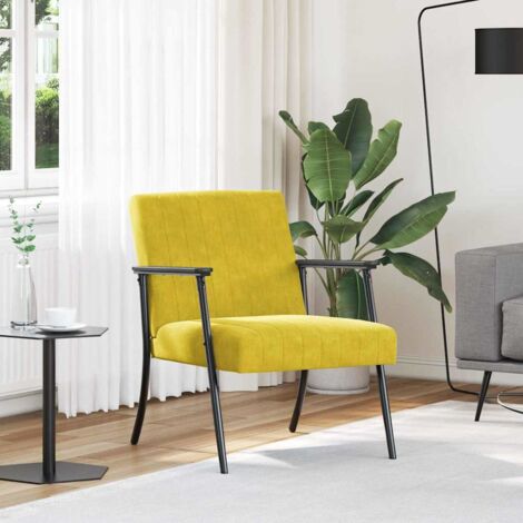sillón Amarillo 59 x 75 x 78 cm Terciopelo