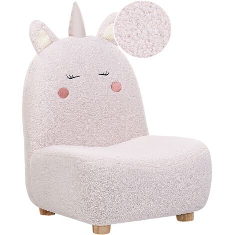 Sillón animal tapicería poliéster diseño muebles para niños moderno forma unicornio rosa Lulea