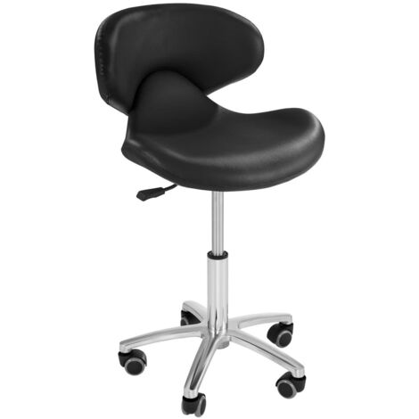 Sillón asiento silla con ruedas peinado negro 140001618
