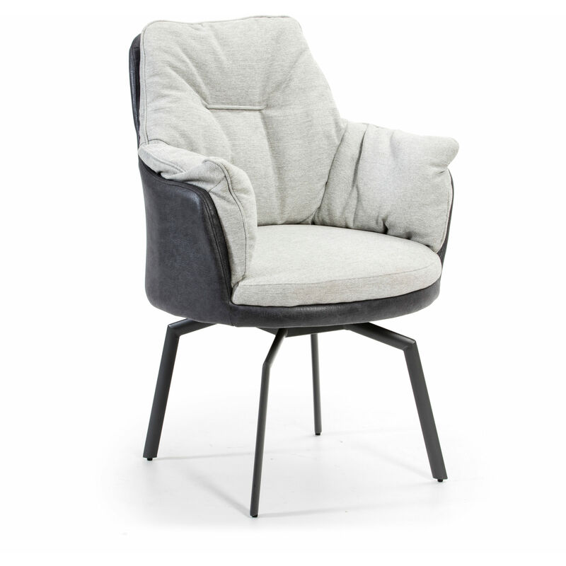 

Sillon Atila Gris Claro/Gris Oscuro Pata Gris 1P/C