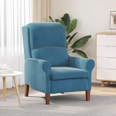 sillón Azul 76 x 94 x 102 cm Terciopelo