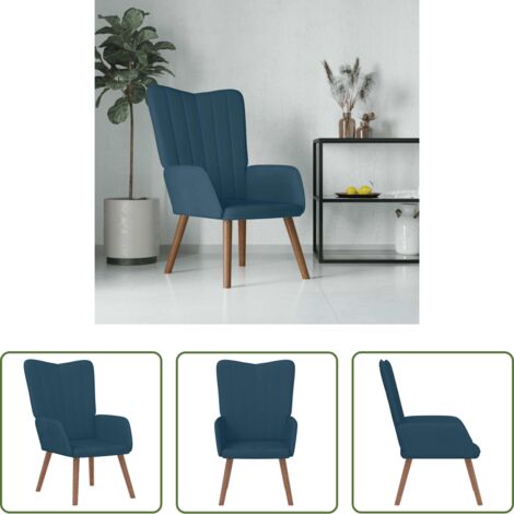 Sillón azul -  Sillón de relax de terciopelo azul
