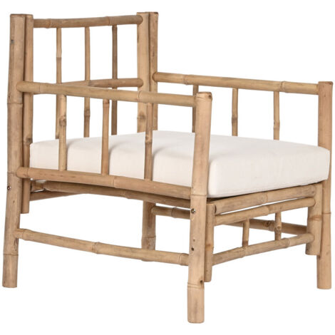 Sillon Bambu Algodon 70X70X80 Con Cojin
