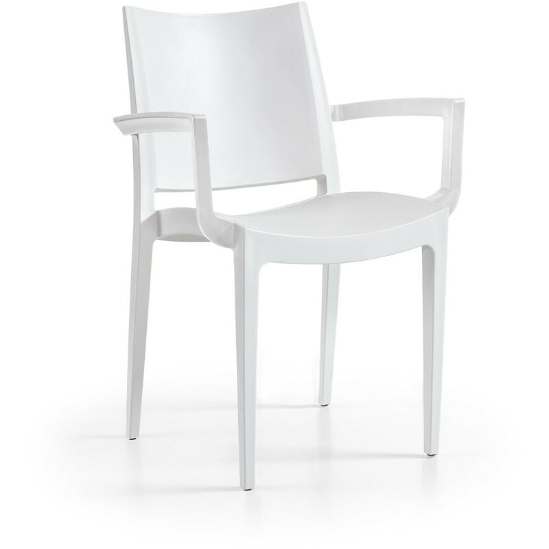 

Sillón BEYBE, apilable, polipropileno blanco