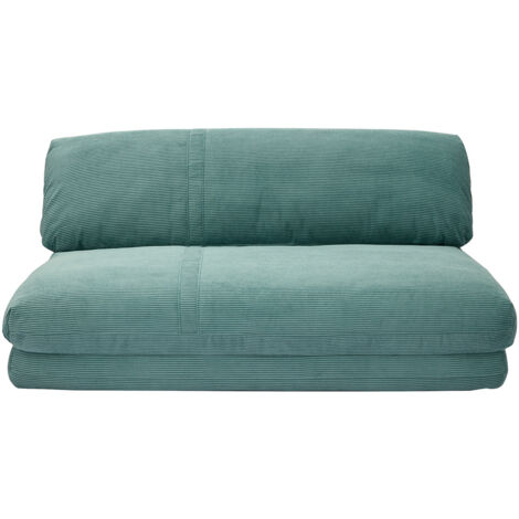Sillón cama de 2 plazas de pana verde celadón SPENCER