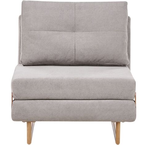 Sillón cama individual de tela sofá para 1 persona plegable gris Jerslev