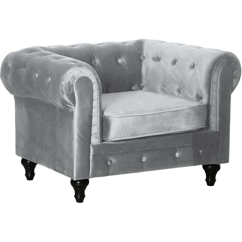 

Habitat Et Jardin - Sillón Chesterfield Aliza - Gris