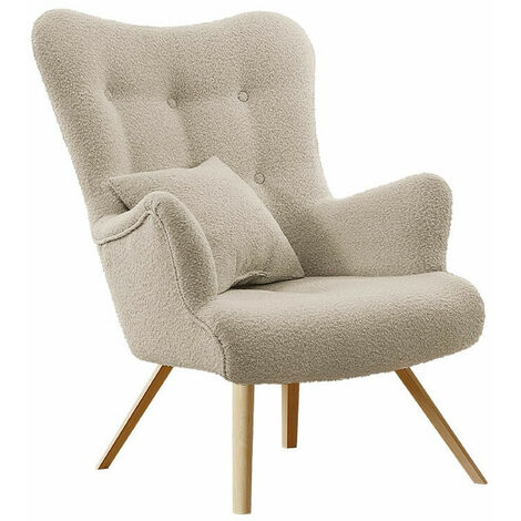 Sillón Clovis 106, Baloo 2074, 100x76x90cm, Tapiz, Patas: Madera, 0