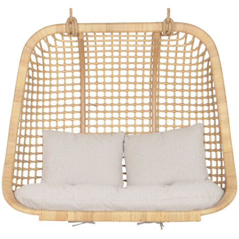 Sillon Colgante Ratan Poliester 140X60X120 Natural