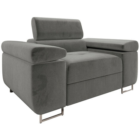 Sillón Comfivo Eliferu 106, Manila 16, 70x134x102cm, Tapiz, Patas: Metal, 0