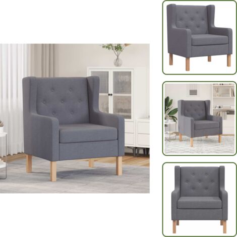 Sillón cómodo - vidaXL Sillón de tela gris - Sillón para leer