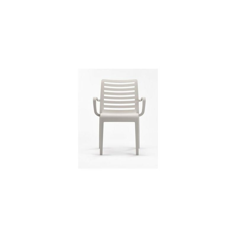 Grosfillex - fauteuil à lattes en polypropylène avec accoudoirs lino - U6301581