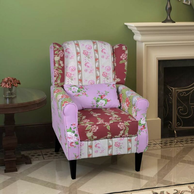 

Sillon con diseno de retales de tela