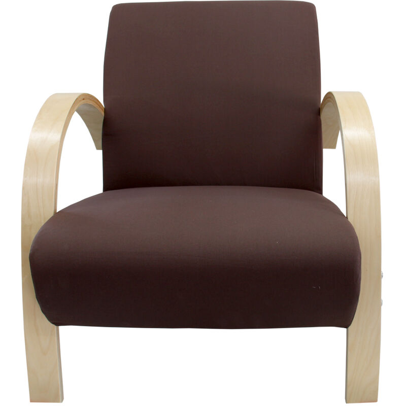 

Sillón con Estructura de Madera y almohadón en poliéster Lavable - Marron