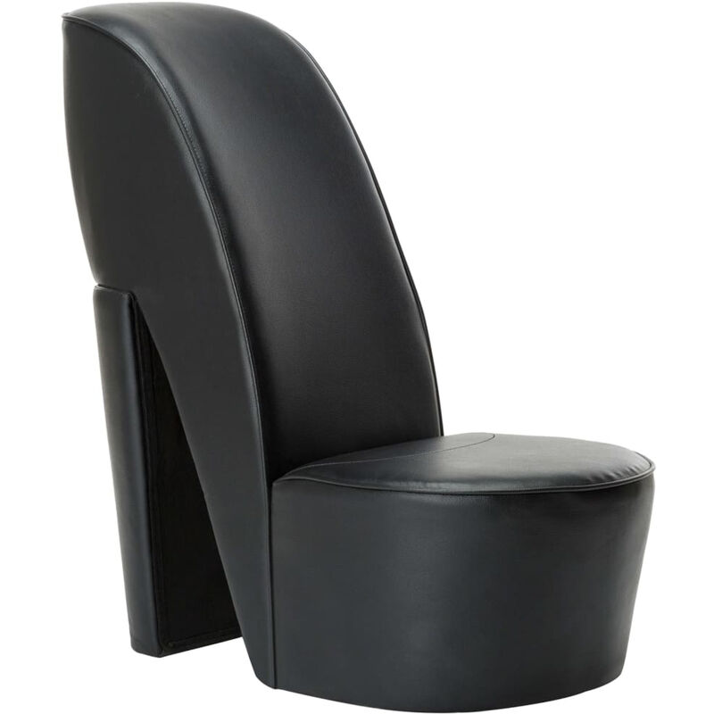 

Happyshopping - Sillon con forma de zapato de tacon cuero sintetico negro