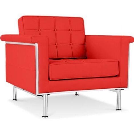 Sillón con reposabrazos - Tapizado en Cuero - Town