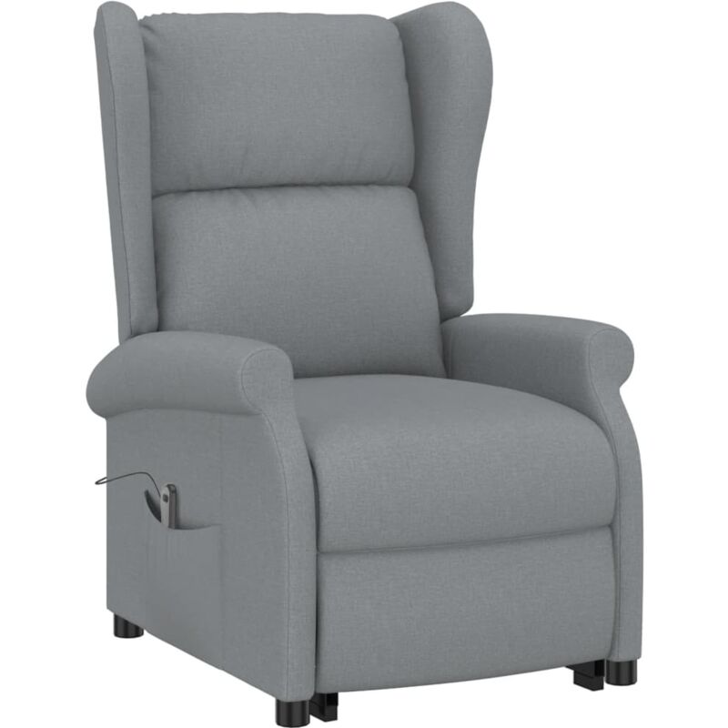 

Sillón con Sistema de Elevación Tela Gris Claro - Gris - Vidaxl