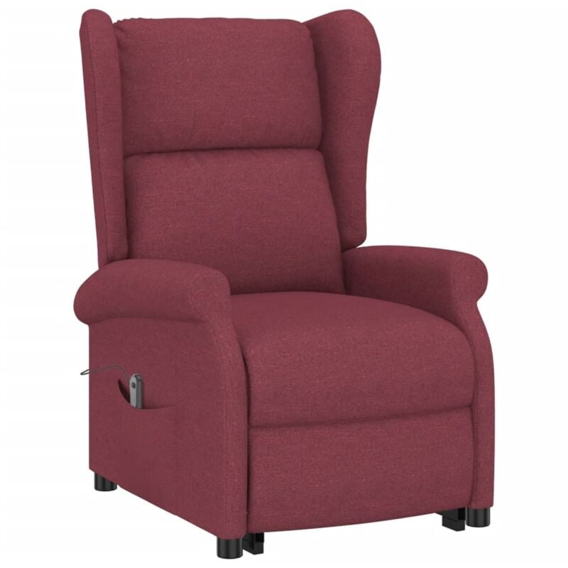 

Sillón con Sistema de Elevación Tela Vino Tinto - Rojo - Vidaxl