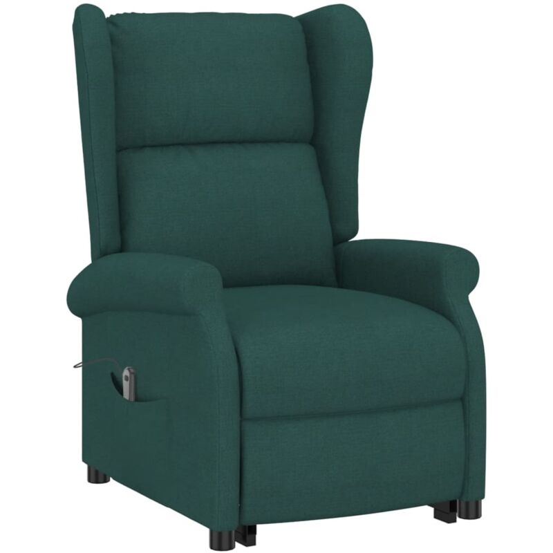 

Sillón con Sistema de Elevación Tela Verde Oscuro - Verde - Vidaxl