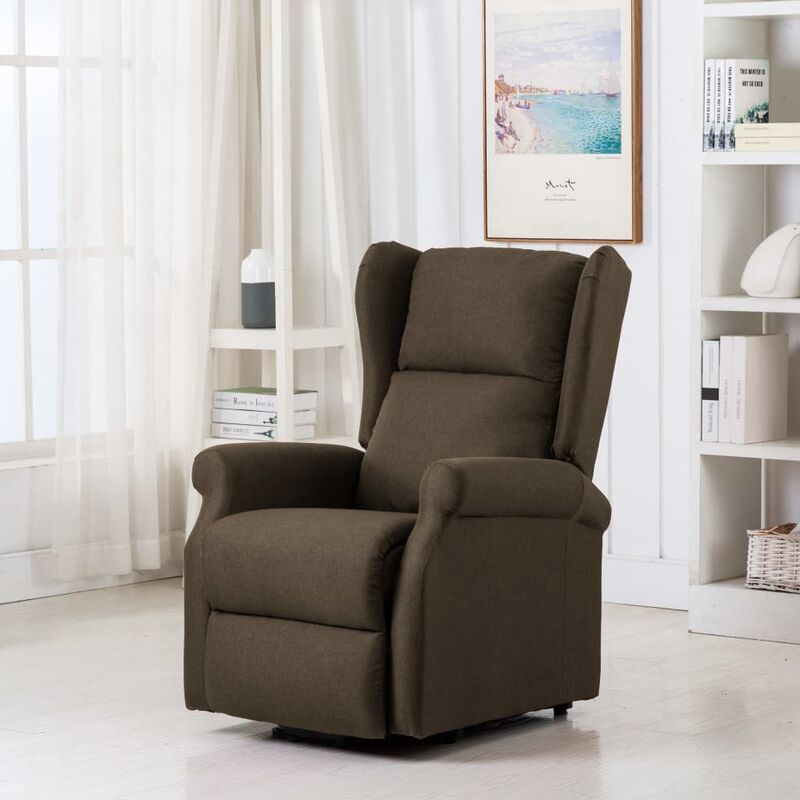 

Sillón con sistema de elevación tela marrón