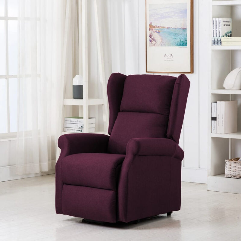 

Sillon con sistema de elevacion tela morado