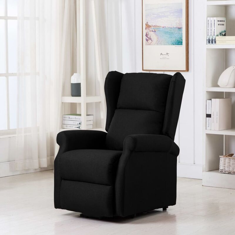 

Sillón con sistema de elevación tela negro