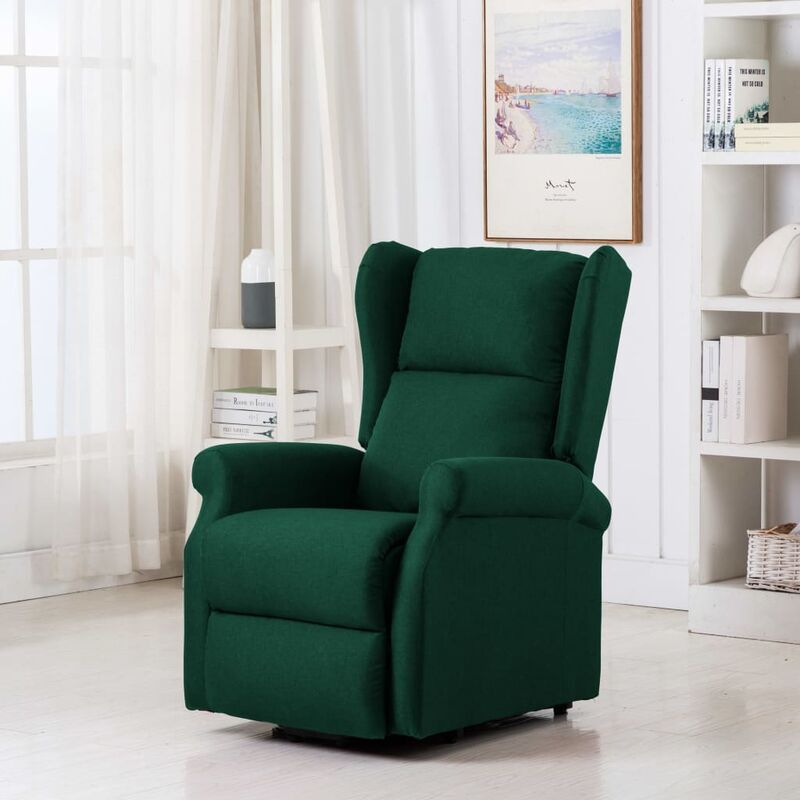 

Sillón con sistema de elevación tela verde oscuro